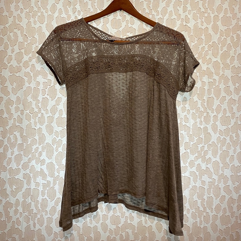 Maurices Lace Crochet Cut Out Top